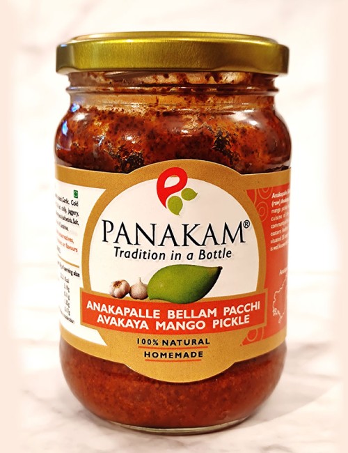 Anakapalle Bellam Pacchi Avakaya Mango Pickle (with Garlic)