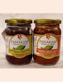 Anakapalle Bellam Pacchi Avakaya Mango Pickle with Garlic + Anakapalle Endaavakaya Mango Pickle with Garlic