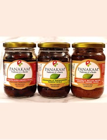 Rajapalayam Mango + Anakapalle Endaavakaya Mango without Garlic + Anakapalle Bellam Pacchi without Garlic